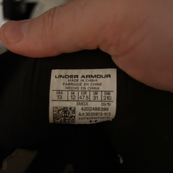 White under Armour, Stephen Curry high top shoes - Picture 6 of 6